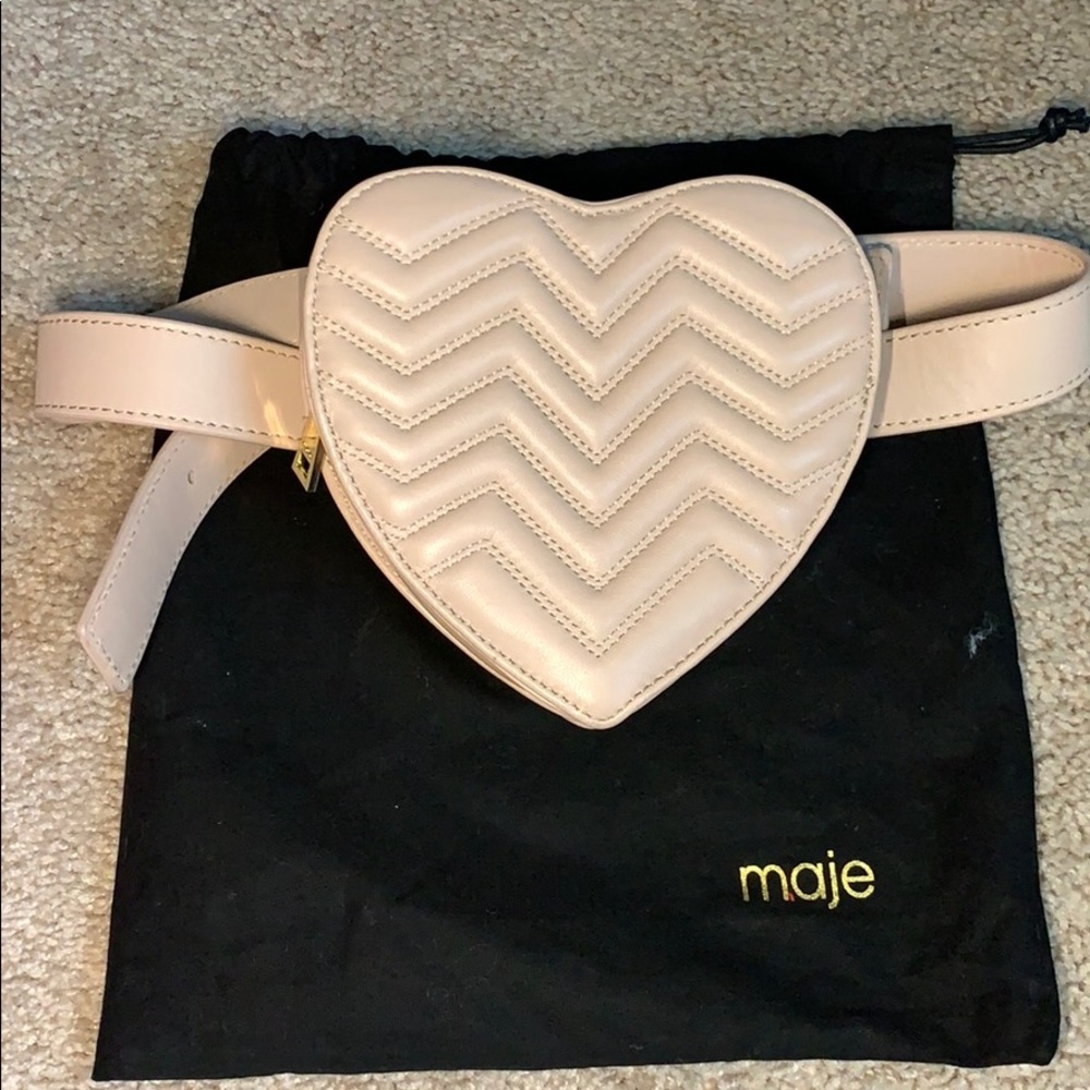 Leather heart shaped belt bag